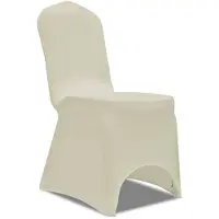 vidaXL Stoelhoezen stretch crème 100 st