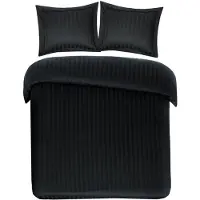 Papillon Dekbedovertrek Uni Zwart Satijn-200 x 200 / 220 cm | 2-Persoons