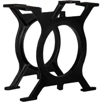 vidaXL Salontafelpoten 2 st O-frame gietijzer