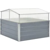 vidaXL Tuinkas 100x100x85 cm gegalvaniseerd staal grijs