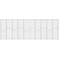 vidaXL Schanskorfmuur met deksels 600x30x200 cm gegalvaniseerd staal