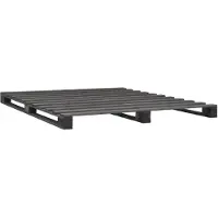 vidaXL Bedframe pallet massief grenenhout grijs 120x200 cm