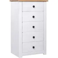 vidaXL Dressoir Panama Range 46x40x89 cm grenenhout wit