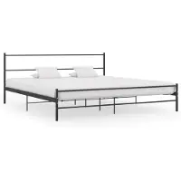 vidaXL Bedframe metaal zwart 180x200 cm