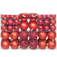 vidaXL 100-delige Kerstballenset 3/4/6 cm rood