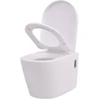 vidaXL Hangend toilet keramiek wit online kopen
