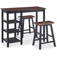 vidaXL 3-delige Barset MDF zwart
