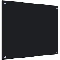 vidaXL Spatscherm keuken 70x60 cm gehard glas zwart