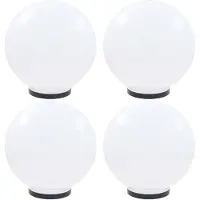 vidaXL LED-bollampen 4 st rond 40 cm PMMA