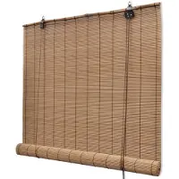 vidaXL Rolgordijn Bamboe 80 x 160 cm (Bruin) online kopen