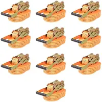 vidaXL Spanbanden 2 ton 8mx50mm oranje 10 st