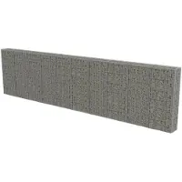 vidaXL Schanskorfmuur met deksels 600x30x150 cm gegalvaniseerd staal