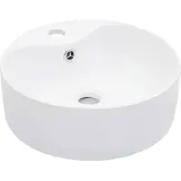 vidaXL Wastafel met overloop 36x13 cm keramiek wit
