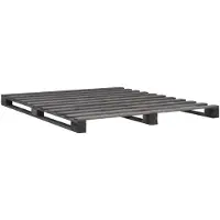 vidaXL Palletbed, grijs, massief hout, grenen, 180x200 cm