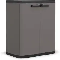 Kis Più Opbergkast - 1 plank - Afsluitbaar - 39x68x83cm - Donkergrijs/Zwart