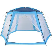 vidaXL Zwembadtent 500x433x250 cm stof blauw