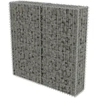 vidaXL Schanskorfmuur met deksels 100x20x100 cm gegalvaniseerd staal