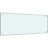 vidaXL Spatscherm keuken 100x40 cm gehard glas melkwit
