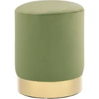 vidaXL Kruk fluweel 28 x 36 cm mosterdgroen en goudkleurig