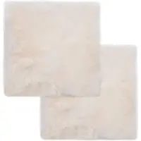 vidaXL Stoelkussens 2 st 40x40 cm echt schapenvacht wit