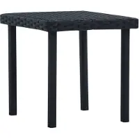 vidaXL Tuintheetafel 40x40x40 cm poly rattan zwart