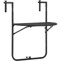 vidaXL Balkontafel hangend 60x64x83,5 cm rattan-look kunststof bruin
