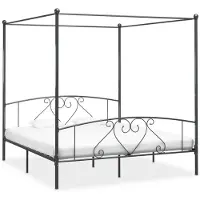 vidaXL Hemelbedframe metaal grijs 180x200 cm