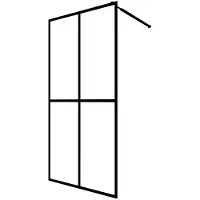 vidaXL Inloopdouchewand 100x195 cm mat gehard glas