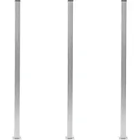 vidaXL Schuttingpalen 3 st 185 cm aluminium