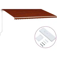 vidaXL Luifel automatisch uittrekbaar 600x300 cm oranje en bruin