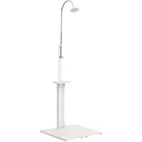 vidaXL Douche de jardin Blanc Bois 48207