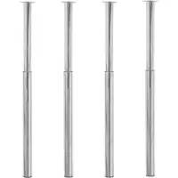 vidaXL Tafelpoten telescopisch 4 st 710-1100 mm chroomkleurig