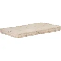 vidaXL Palletvloerkussen 120x80x10 cm katoen beige