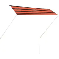 vidaXL Luifel uittrekbaar 300x150 cm oranje en bruin