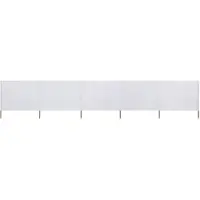 vidaXL Windscherm 5-panelen 600x160 cm stof zandwit