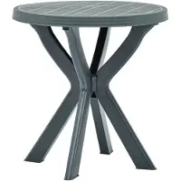 vidaXL Bistrotafel Ø70 cm kunststof groen
