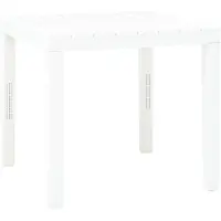 vidaXL Tuintafel 78x78x72 cm kunststof wit