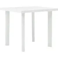 vidaXL Tuintafel 80x75x72 cm kunststof wit
