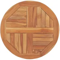 vidaXL Tafelblad rond 2,5 cm 60 cm massief teakhout
