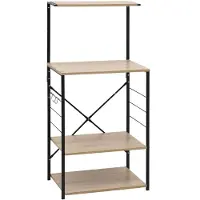 vidaXL Magnetronkast 60x39,6x123 cm bewerkt hout zwart en eikenkleurig