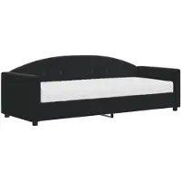 vidaXL Slaapbank met matras 80x200 cm fluweel zwart