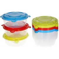 Hega hogar 12x Voedsel plastic bewaarbakje 0,5 liter transparant - Vershoudbakjes