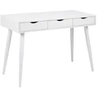 Ebuy24 Nula bureau met 3 lades in wit.