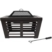La Hacienda Elda Vuurkorf - L 75 x B 75 x H 55 cm - Staal - Zwart