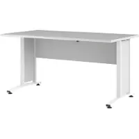 Ebuy24 Prisme bureau breedte 150 cm wit.