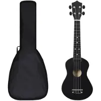 vidaXL Ukuleleset met tas voor kinderen sopraan 23'' zwart
