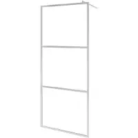 vidaXL Inloopdouchewand transparant 140x195 cm ESG-glas