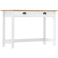 vidaXL Wandtafel Hill 2 lades 110x45x74 cm massief grenenhout