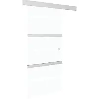 vidaXL Schuifdeur met zachte stops 90x205 cm ESG-glas en aluminium
