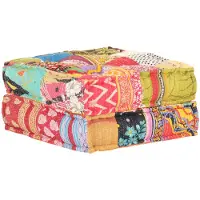 vidaXL Poef 60x70x36 cm stof patchwork